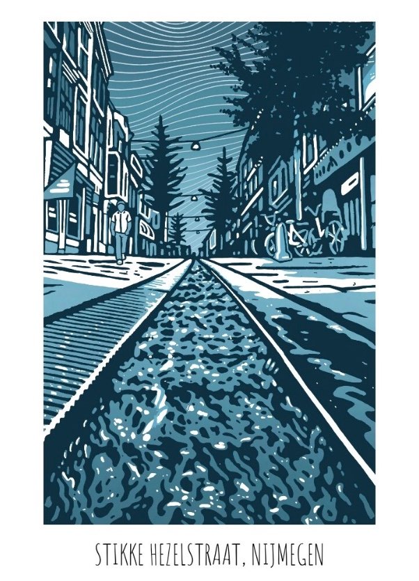 Postcard Stikke Hezelstraat