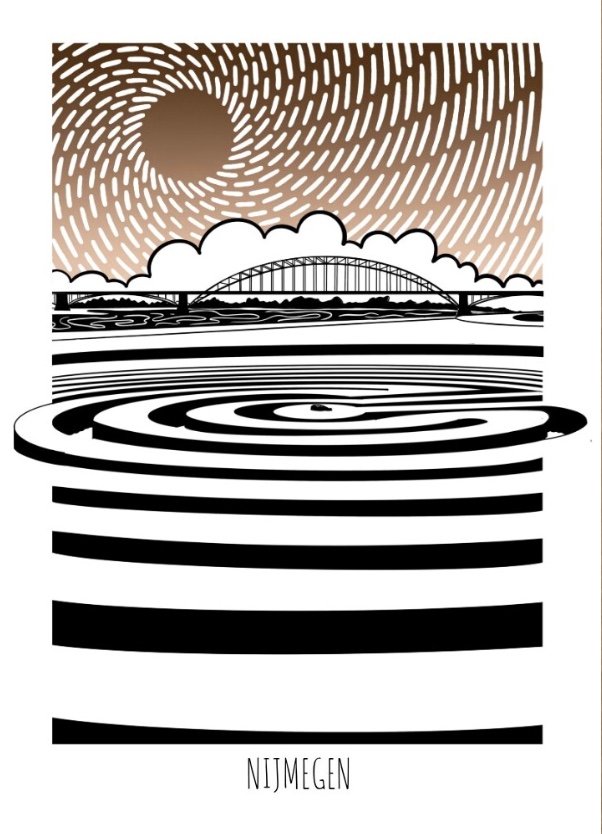 Postcard Labyrinth (beige)