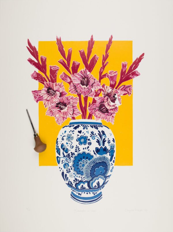 7T7A1092 Gladiolen in Vaas (9 colors)