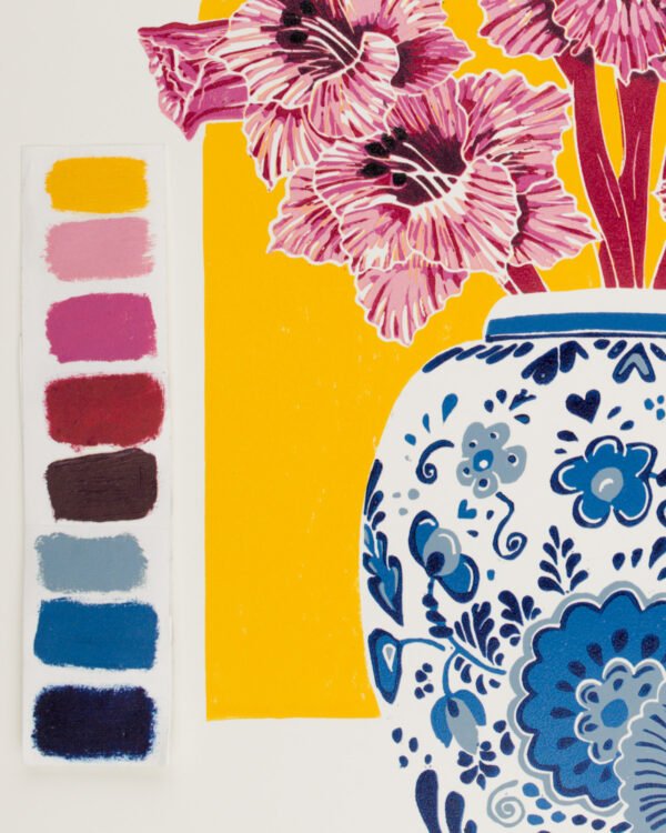 7T7A1093 Gladiolen in Vaas (9 colors)