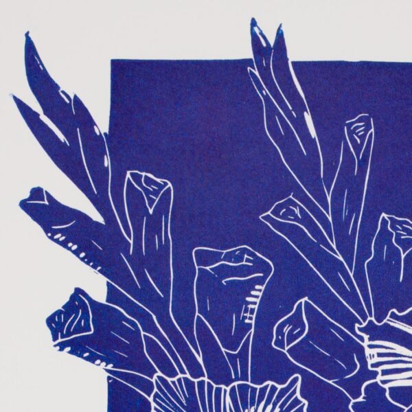 Gladiolen in Vaas (blue)
