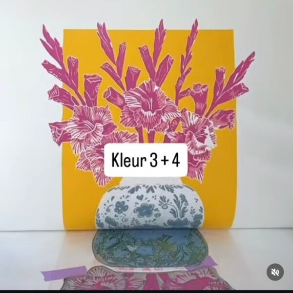 Gladiolen in Vaas (9 colors)