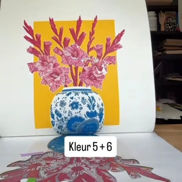 Gladiolen in Vaas (9 colors)