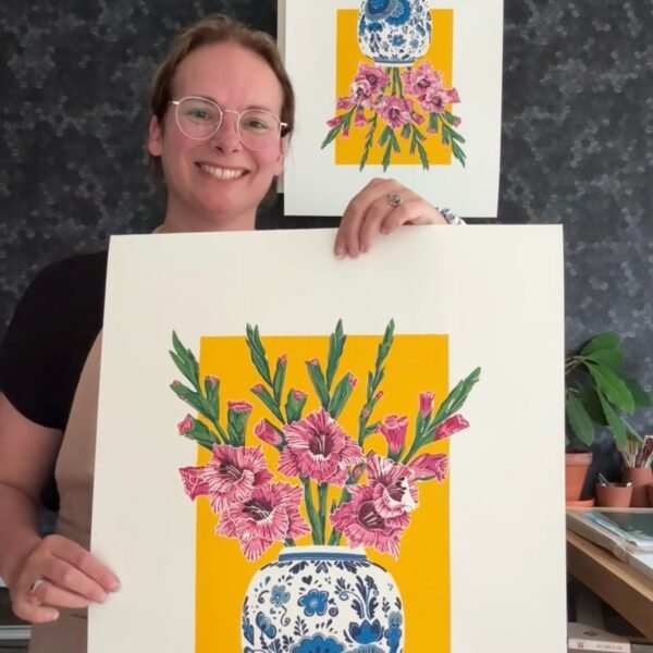 Gladiolen in Vaas (13 colors)