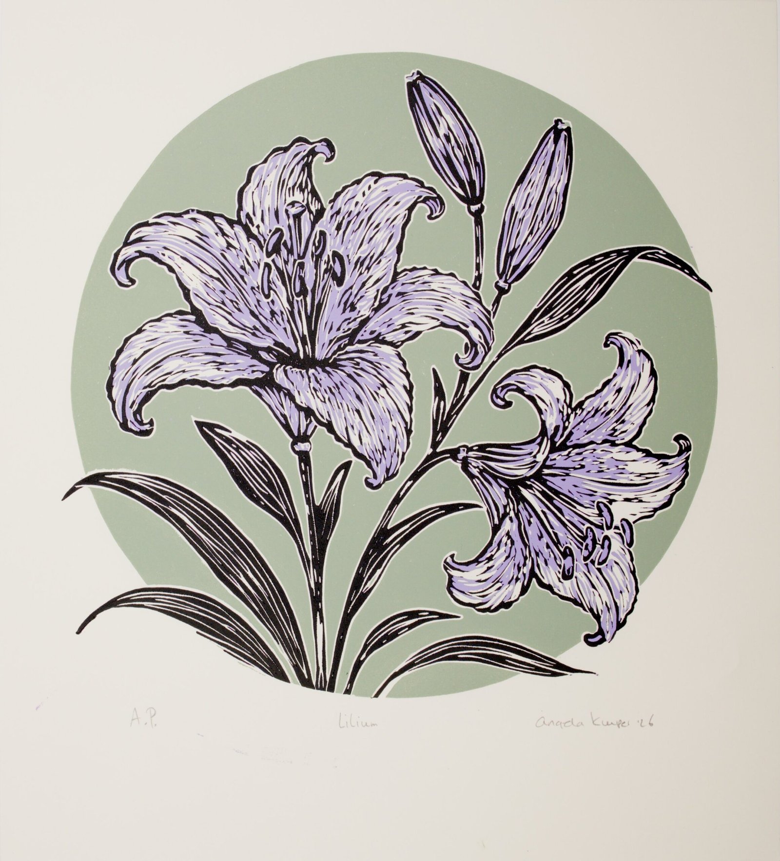 Lilium Artist Proof (ink at the signature)