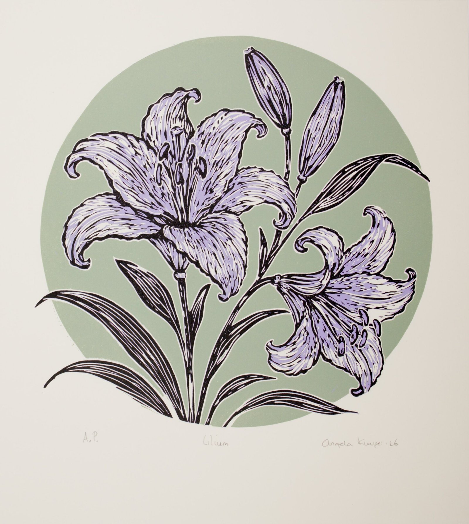 Lilium Artist Proof (ink next to the background)