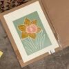 Resultaat bloem linoprint workshop